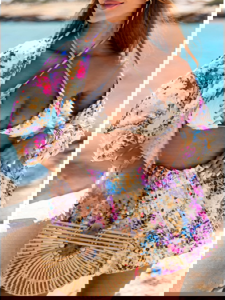 Wzorzysty komplet koszula i... 2