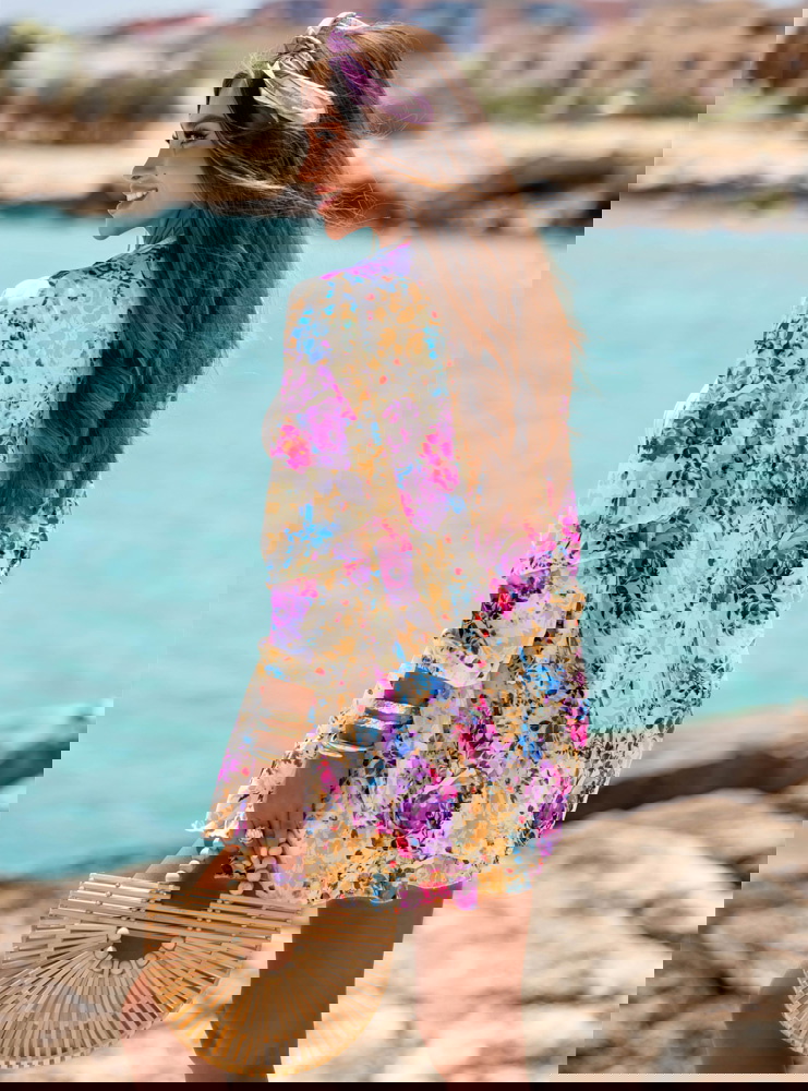 Wzorzysty komplet koszula i spodenki...