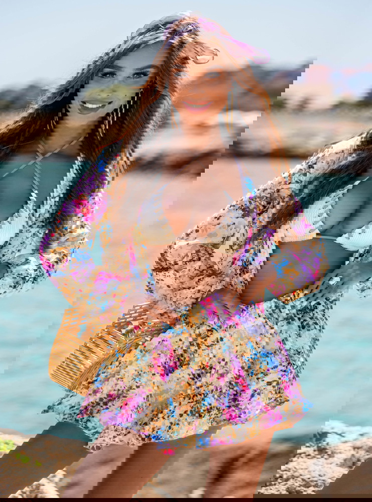 Wzorzysty komplet koszula i spodenki...