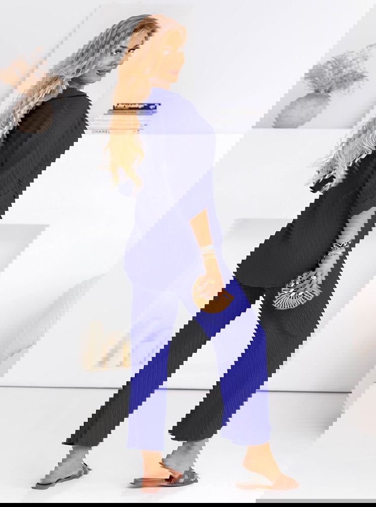 Chabrowy komplet koszula zapinana na...