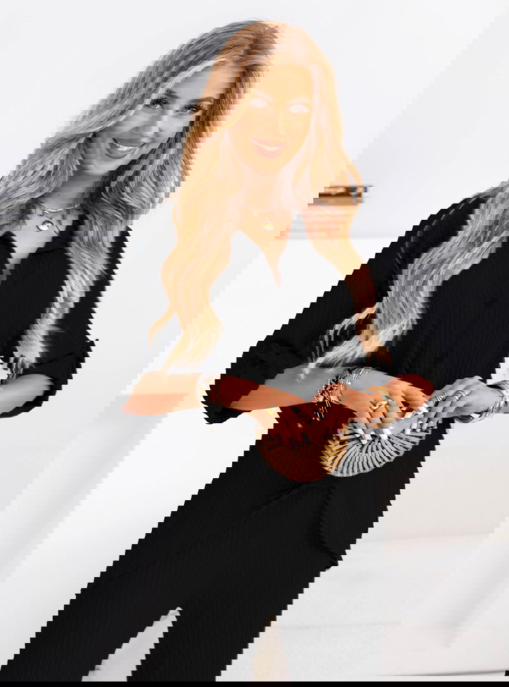 Czarny komplet koszula zapinana na...