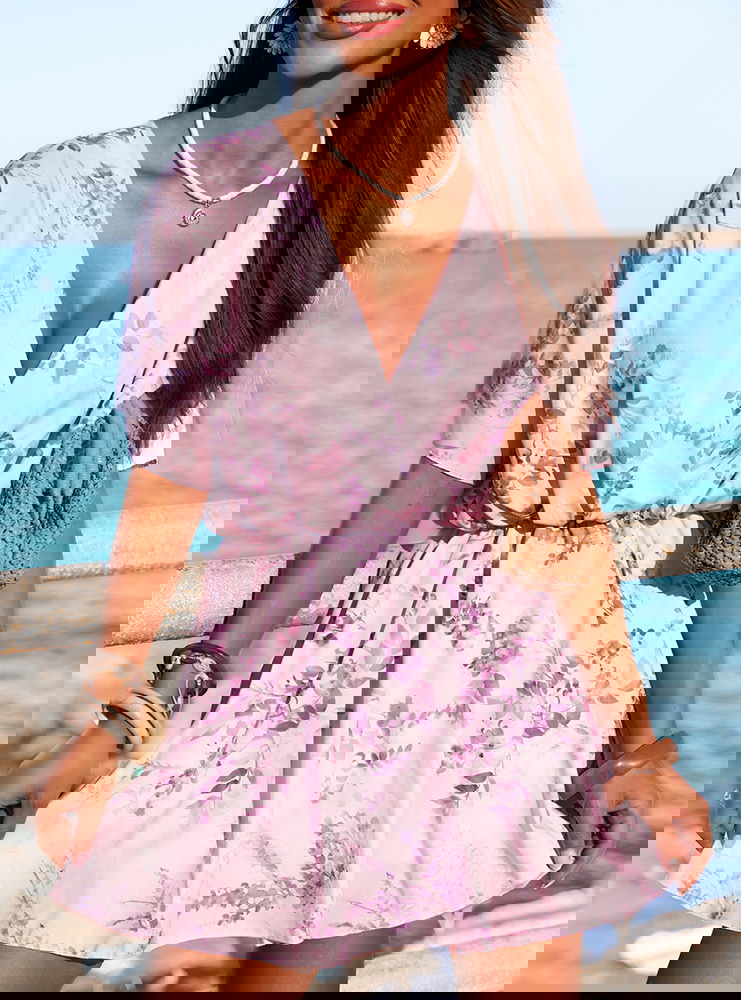 Wzorzysty kombinezon jak sukienka z...