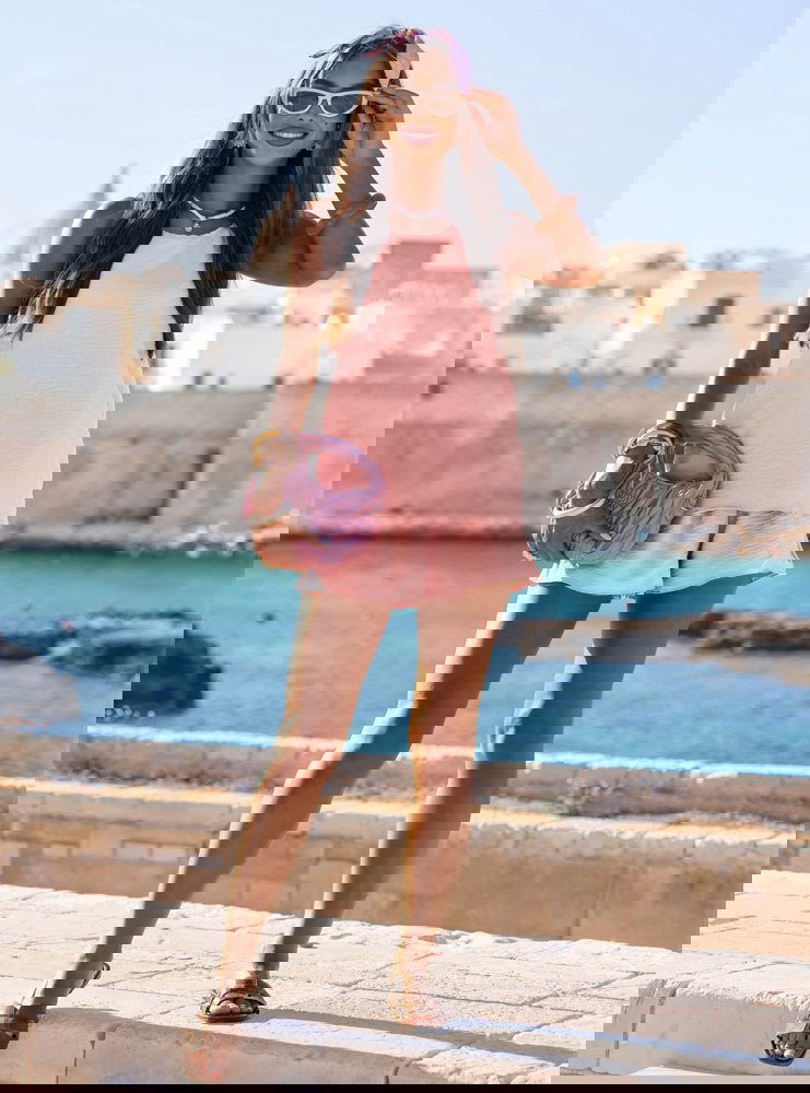 Pudrowy komplet bluzka i spodenki...