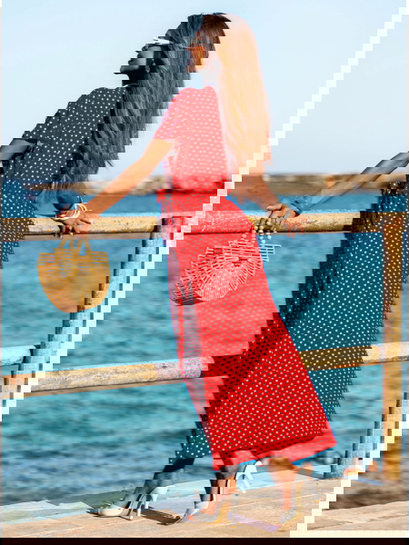 Wzorzysta sukienka z... 2