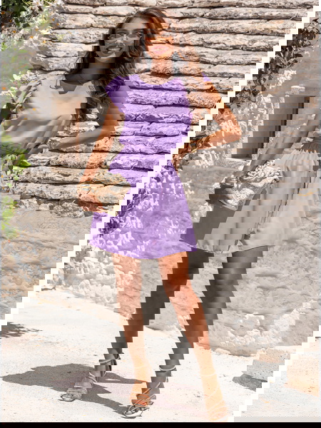 Liliowa sukienka z... 2