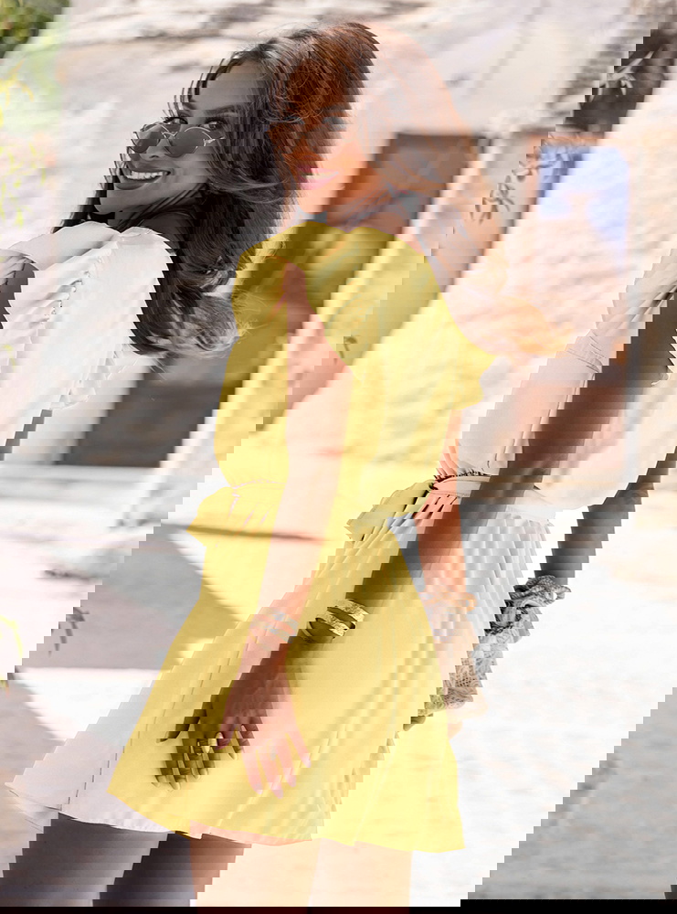 Sukienka z wiązaniem w talii Fiamma -...