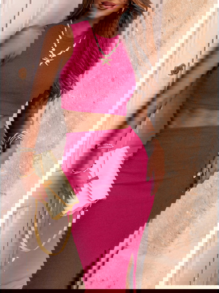 Prążkowany komplet top i... 2