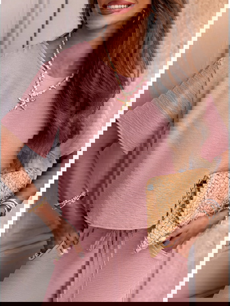 Komplet bluzka z krótkim... 2