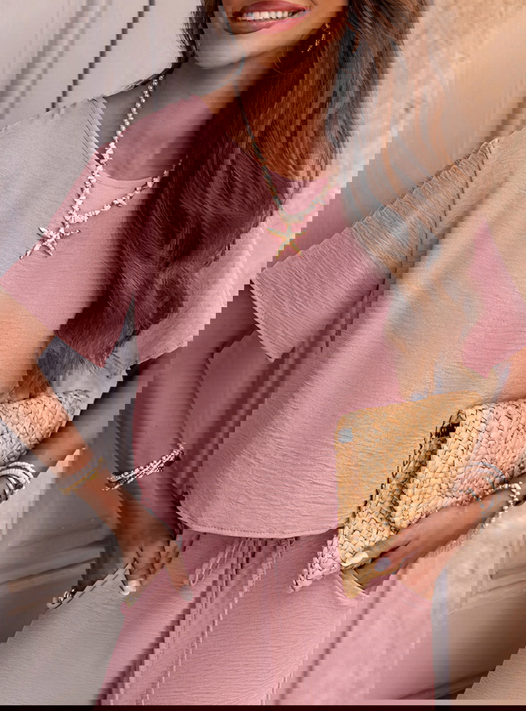 Komplet bluzka z krótkim rękawem i...