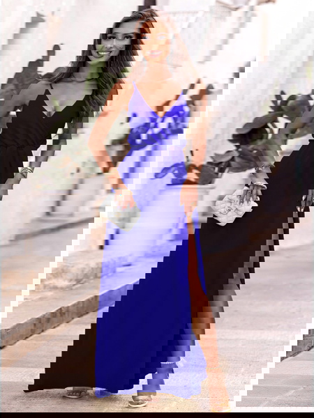 Chabrowa długa sukienka na... 2