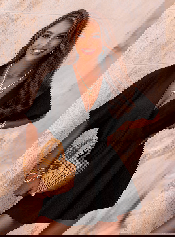 Czarny kombinezon jak sukienka z...