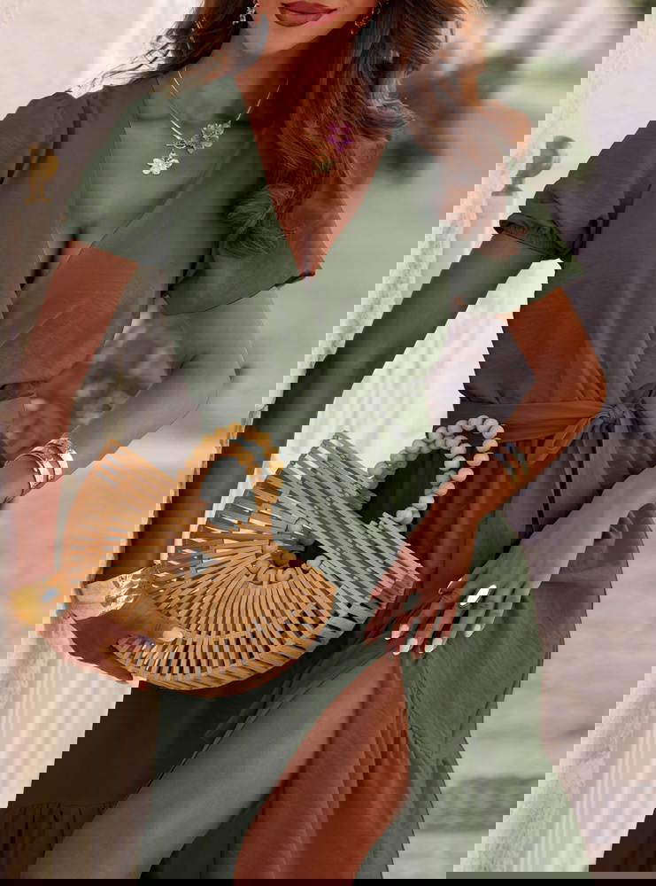 Długa rozkloszowana sukienka z...