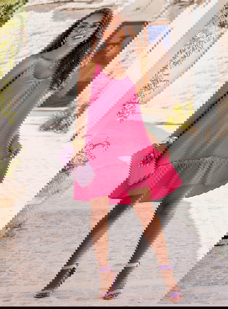 Rozkloszowana sukienka mini na...