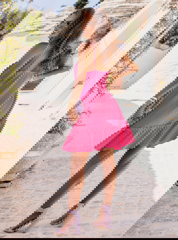 Rozkloszowana sukienka mini na...