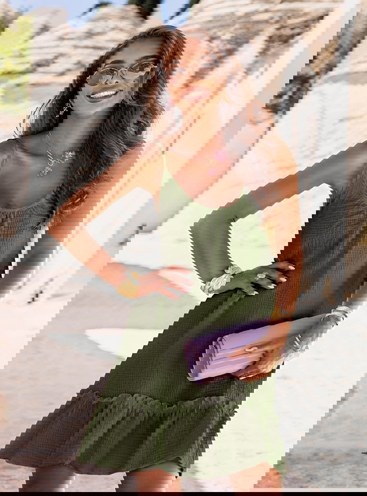 Rozkloszowana sukienka mini na...