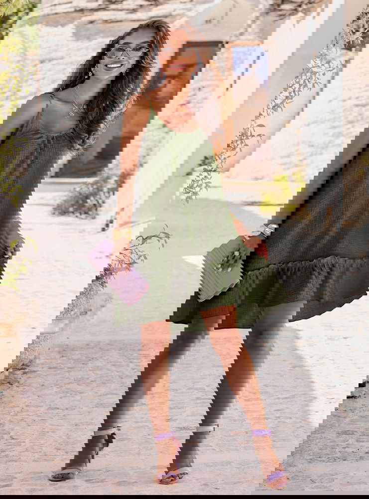 Rozkloszowana sukienka mini na...