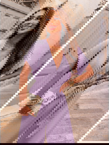 Liliowy kombinezon z... 2