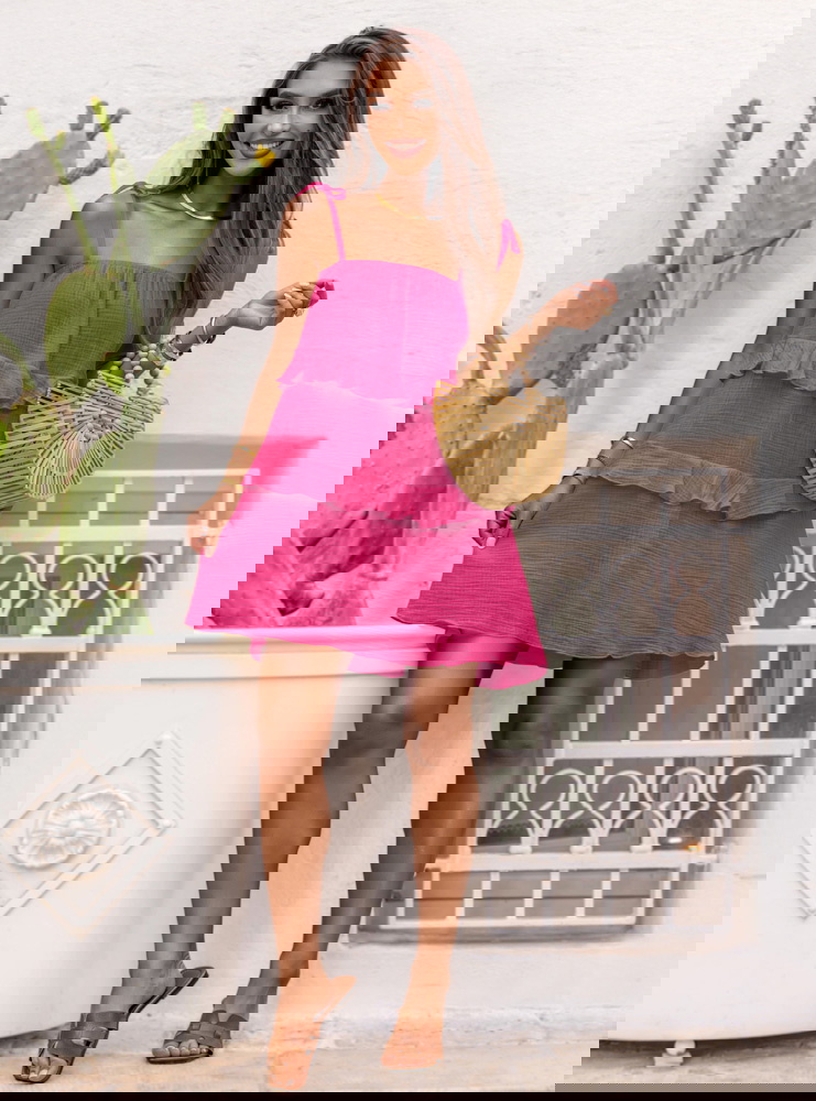 Muślinowa sukienka na ramiączkach z...