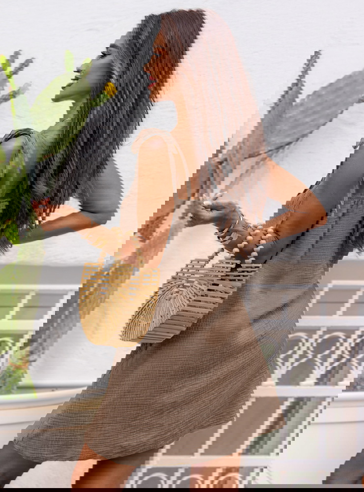 Muślinowa sukienka na ramiączkach z...