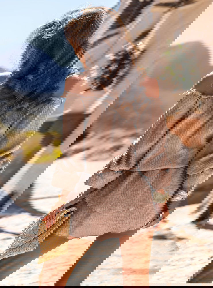 Muślinowy kombinezon jak sukienka z...