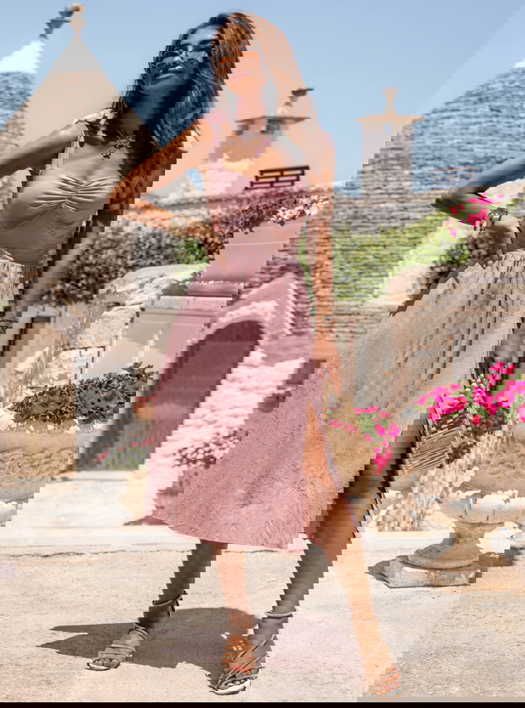 Sukienka midi z rozcięciem Ornellaa -...