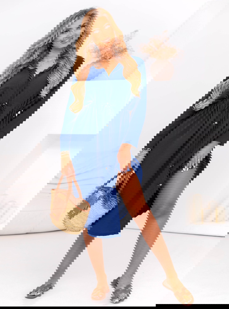 Chabrowa sukienka midi zapinana na...