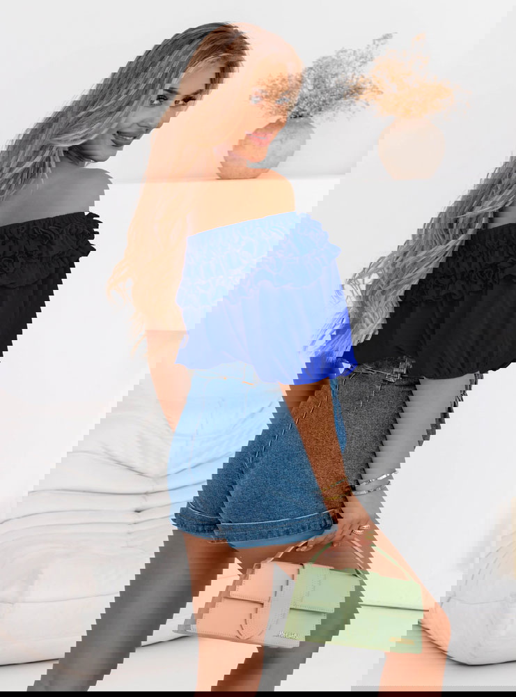 Chabrowa bluzka hiszpanka z...