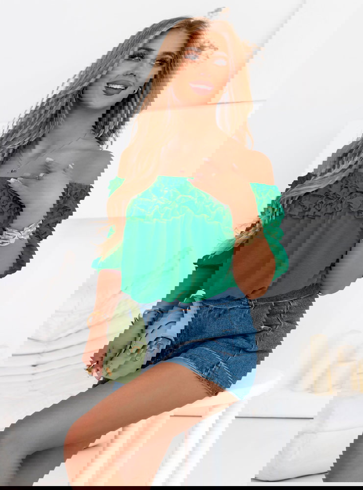 Bluzka hiszpanka z falbankami Elicja...