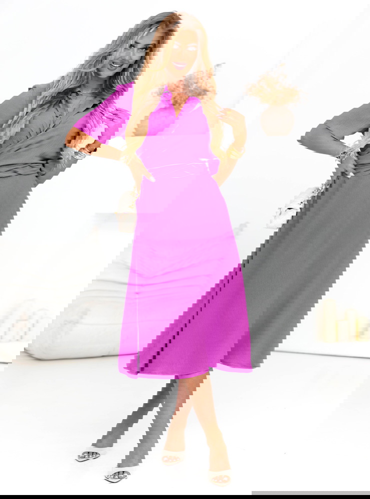 Sukienka midi z wiązaniem Levana -...