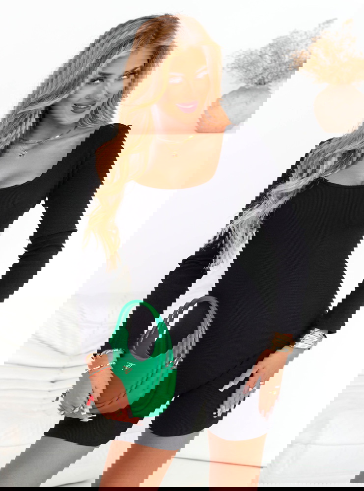 Czarny prążkowany kombinezon z...