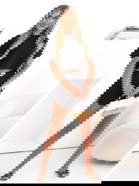 Czarny komplet bluzka i... 2