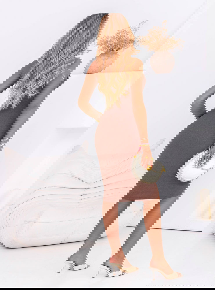 Dopasowana prążkowana sukienka Isolda...