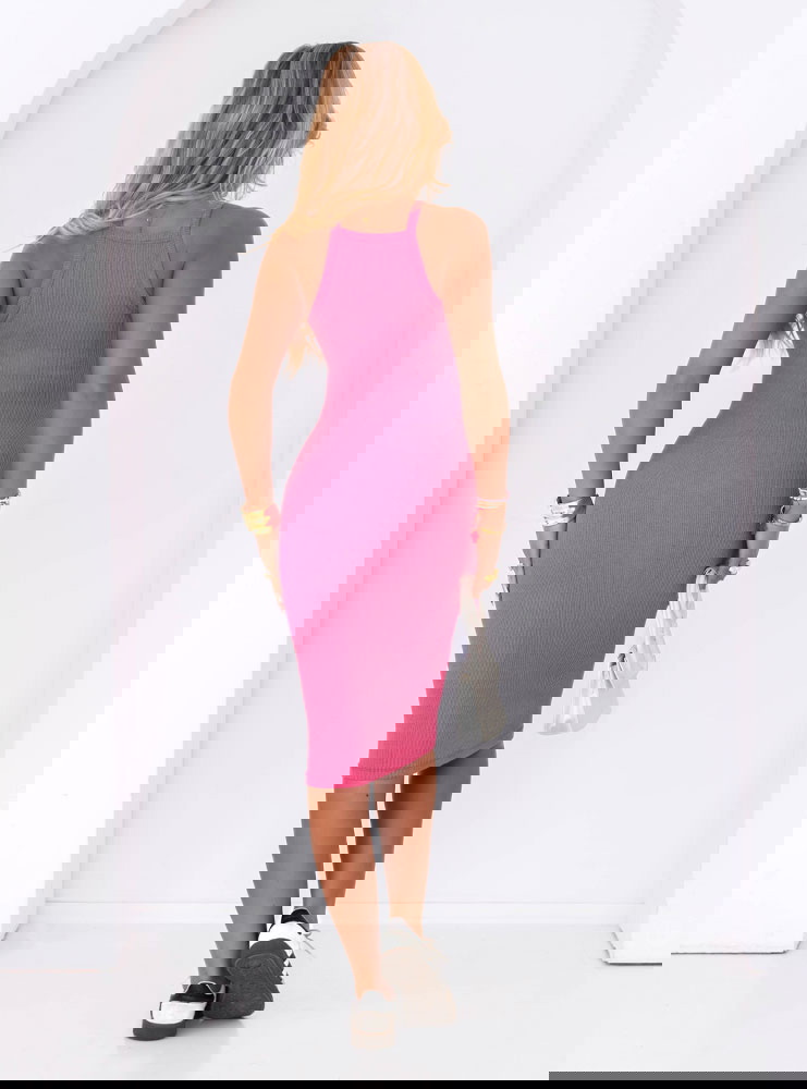 Dopasowana prążkowana sukienka Isolda...