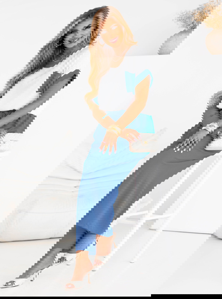 Komplet bluzka i szerokie spodnie...