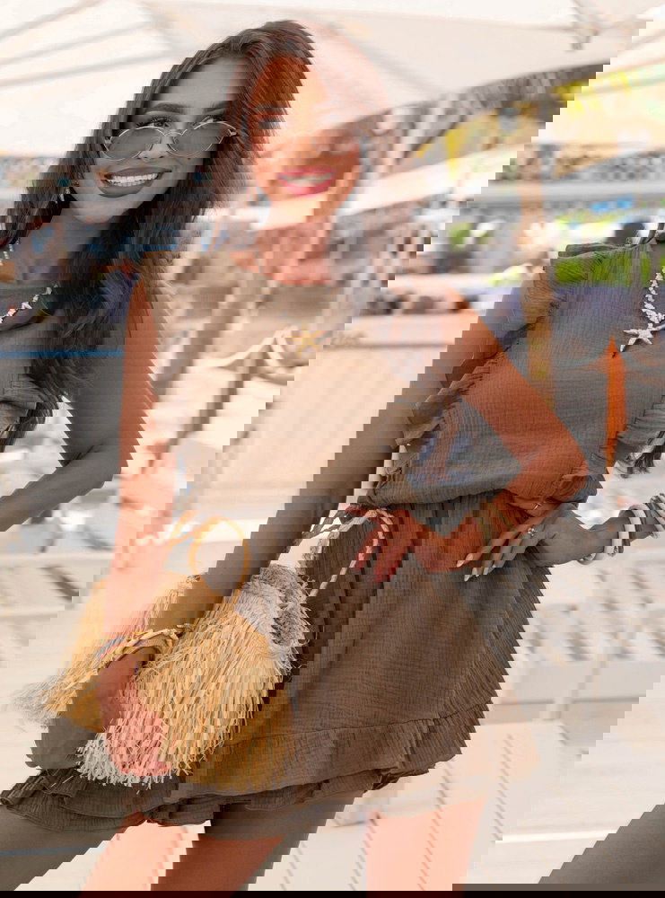 Muślinowy kombinezon jak sukienka...