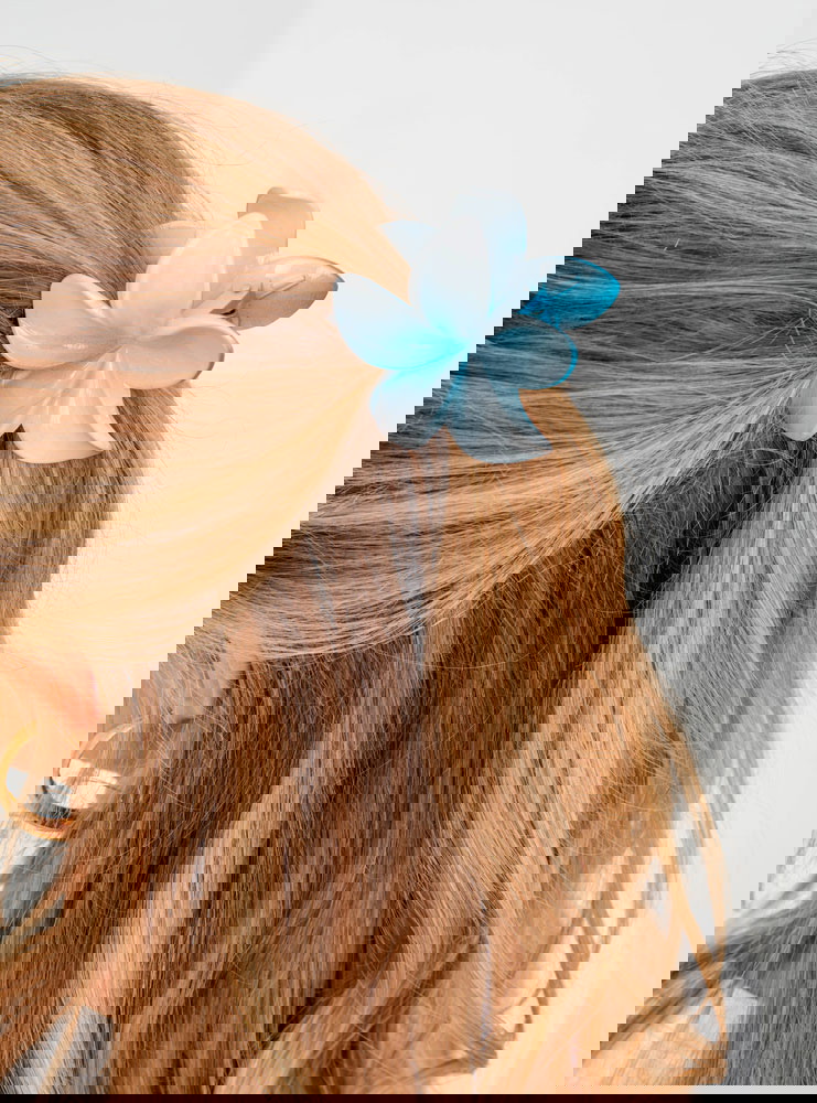 Błękitna klamra w kształcie kwiatka...