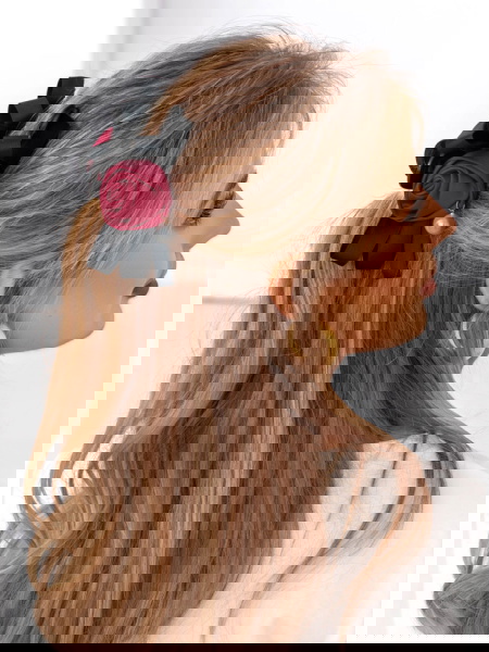 Bordowa klamra do włosów z... 2