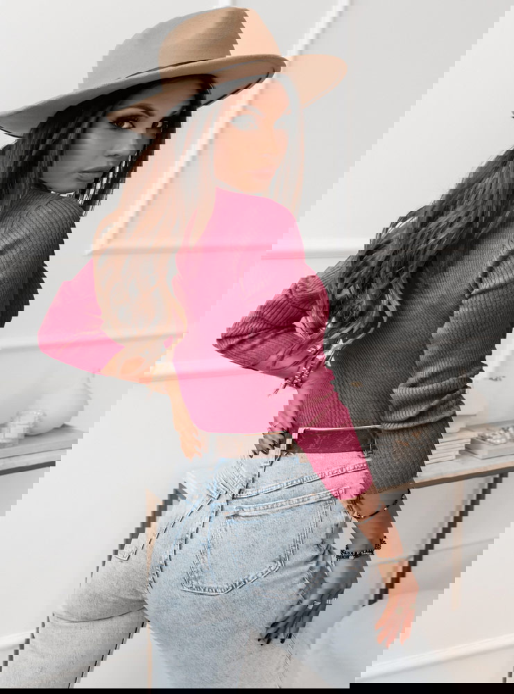 Dopasowany prążkowany sweter Issabeli...