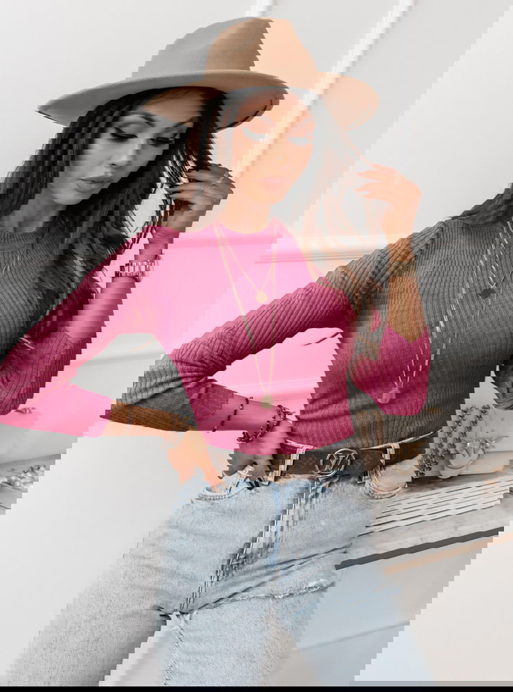 Dopasowany prążkowany sweter Issabeli...