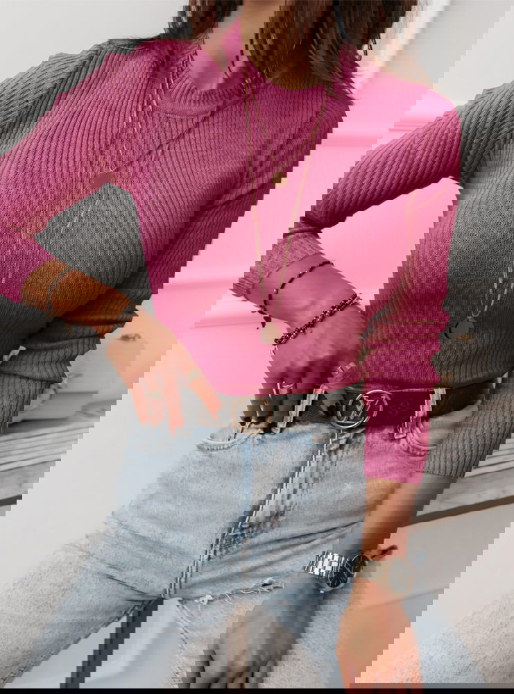 Dopasowany prążkowany sweter Issabeli...