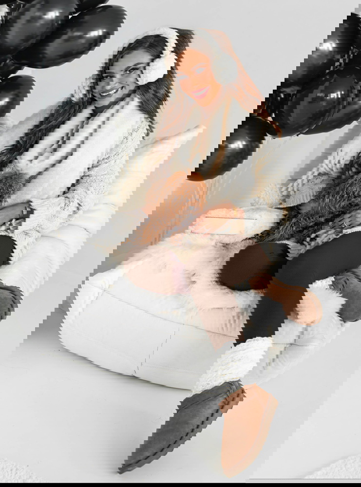 Czekoladowe prążkowane legginsy Stesha