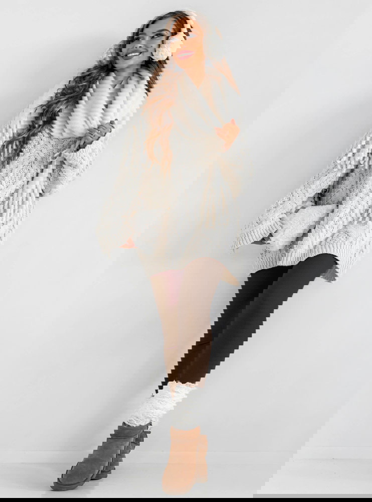 Czekoladowe prążkowane legginsy Stesha