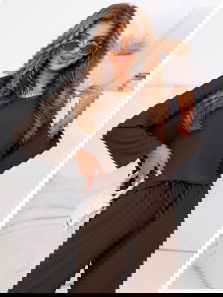 Czekoladowy komplet bluzka... 2