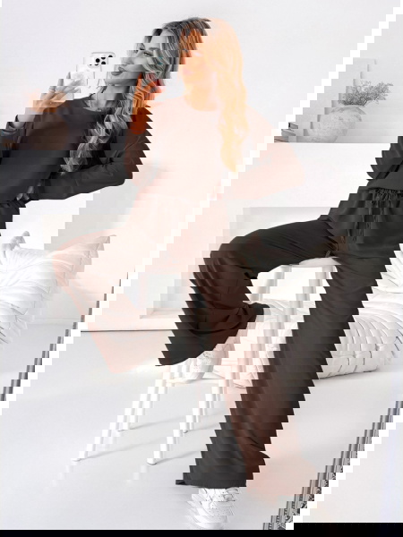 Czekoladowy komplet bluzka... 2