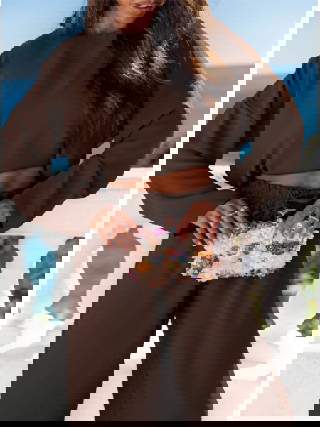 Czekoladowy komplet bluzka... 2