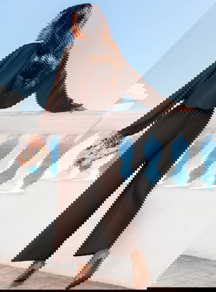 Czekoladowy komplet bluzka i spodnie...