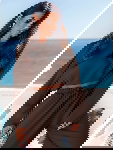 Czekoladowy komplet bluzka...