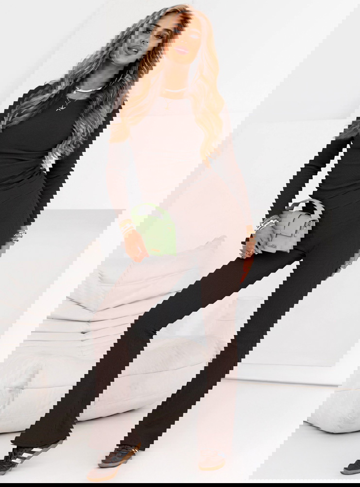 Czekoladowy prążkowany komplet...