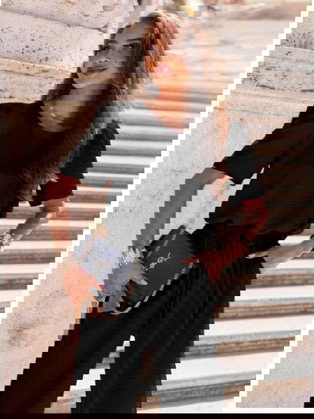 Czarny komplet bluzka i... 2