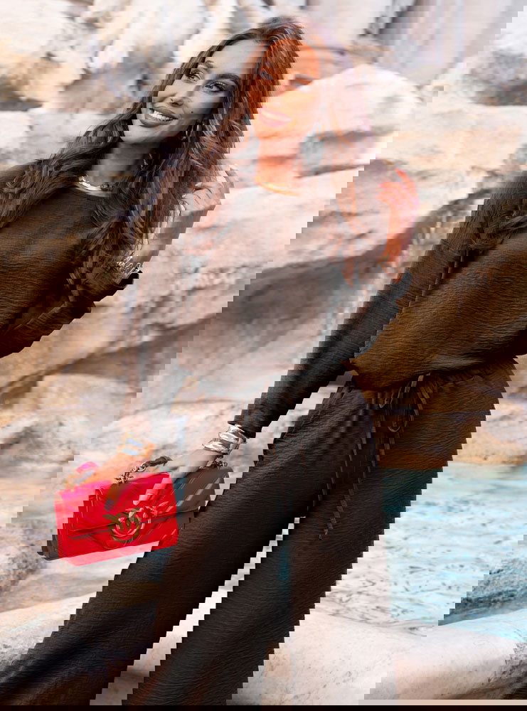 Czekoladowy komplet bluzka i spodnie...